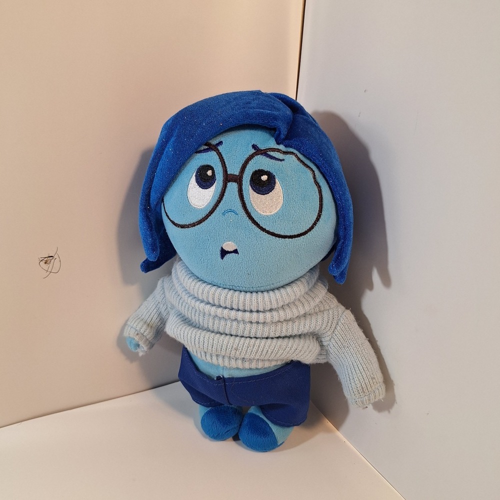 Disney Store Inside Out 2 Movie Plush Plushie‎ Sadness Pixar Blue 11"